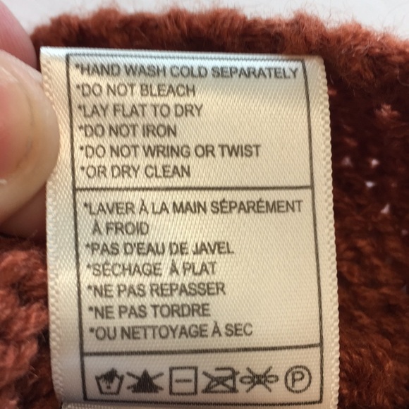 NWT BB DAKOTA Retro Active Cable Knit Sweater Rust - Picture 14 of 15